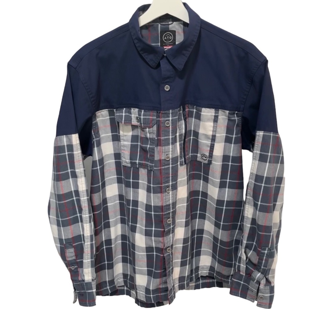 Wrangler Men's ATG Plaid Overlay Size Large